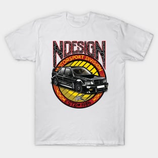 mercedes benz 190e black T-Shirt